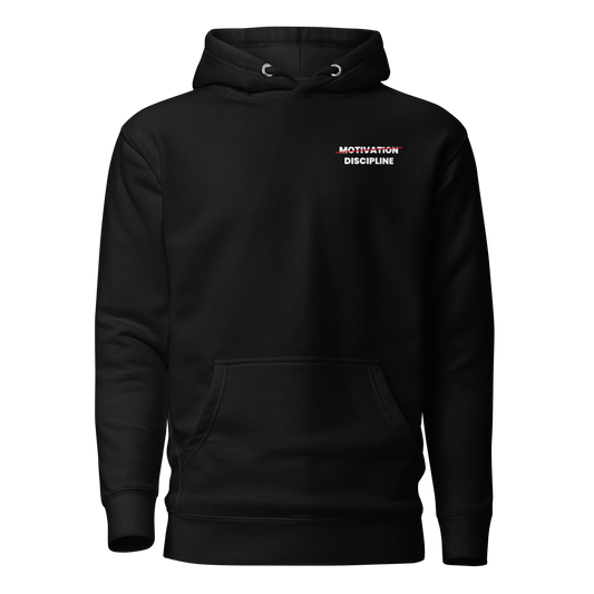 Discipline Over Motivation — Minimal Hoodie.